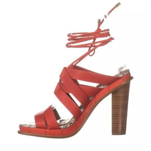 Calvin Klein Panelope Toscana Wrap Ankle Strapping Heeled Open Toe Sandals 8 - Picture 5 of 12